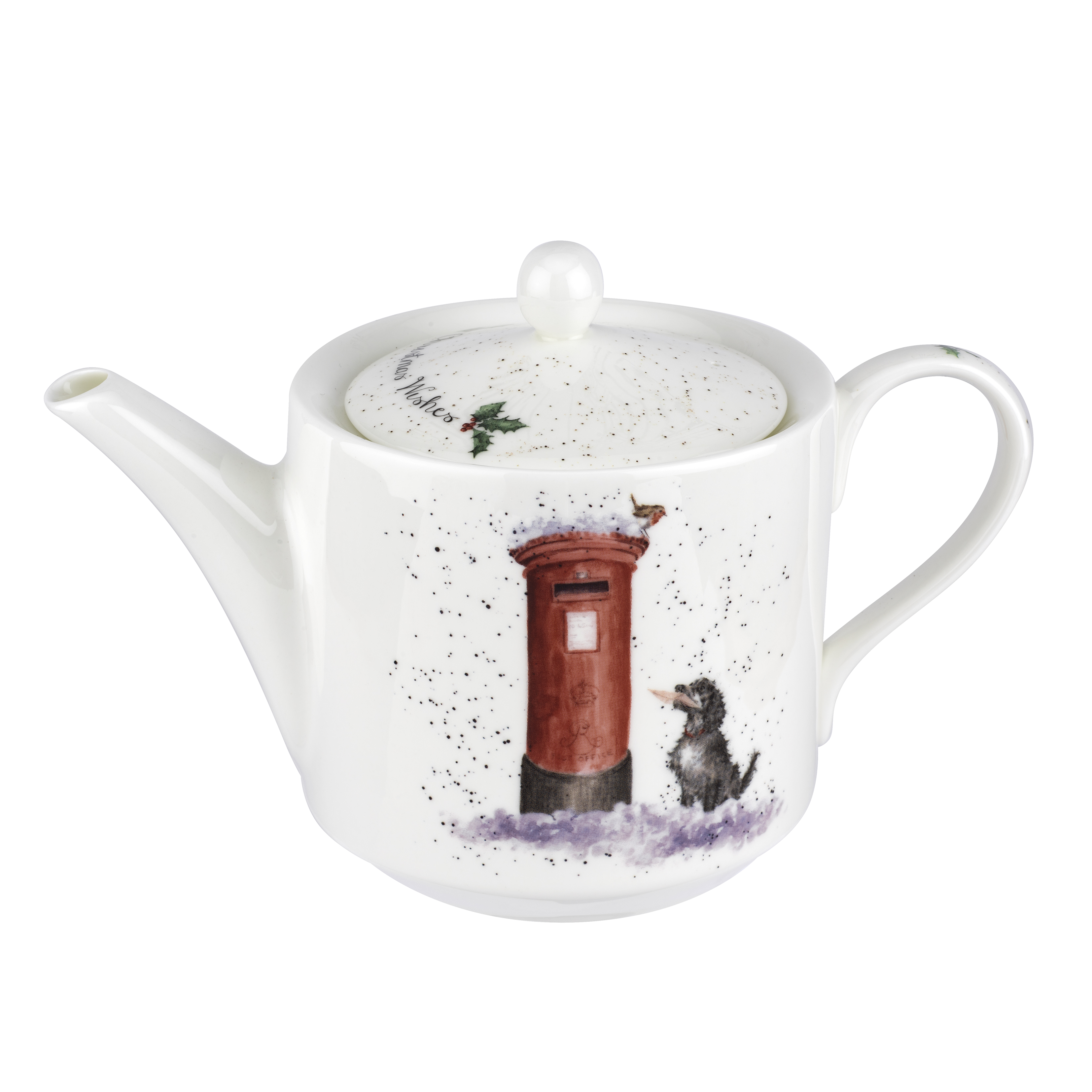 Wrendale Designs Christmas Wishes Teapot, Dog image number null